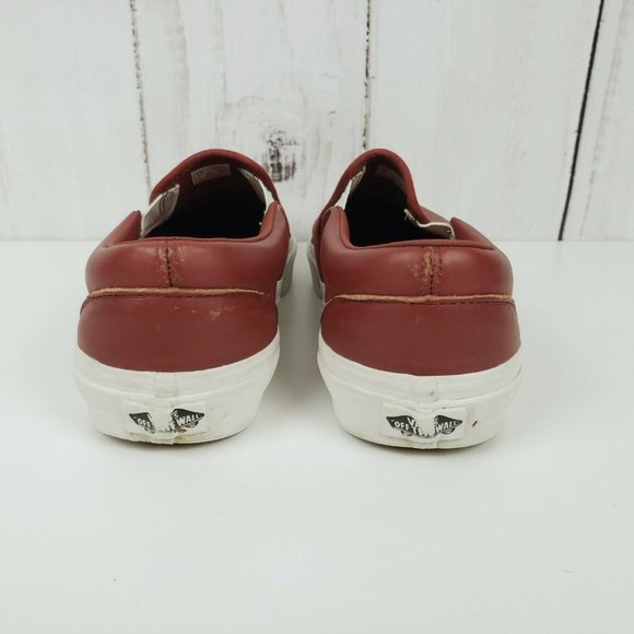 Vans Classic Slip On Size 8.5 Dark Red & White EU main image 6